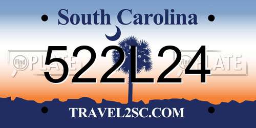 522L24 South Carolina License Plate