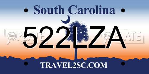 522LZA South Carolina License Plate