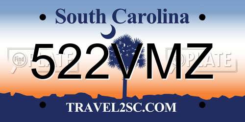 522VMZ South Carolina License Plate