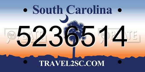 5236514 South Carolina License Plate