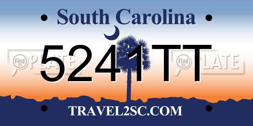 5241TT South Carolina License Plate