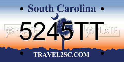 5245TT South Carolina License Plate