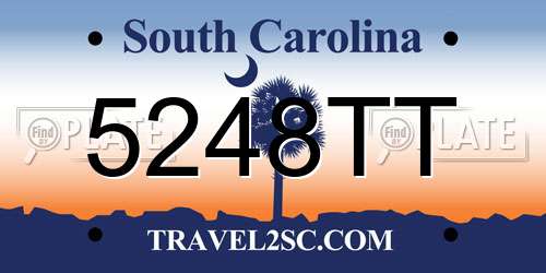 5248TT South Carolina License Plate