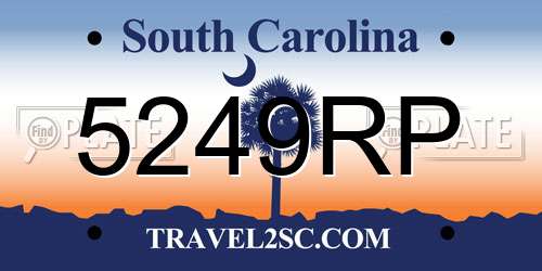 5249RP South Carolina License Plate