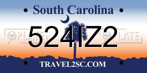 524IZ2 South Carolina License Plate