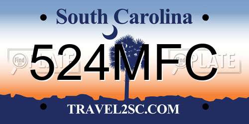 524MFC South Carolina License Plate
