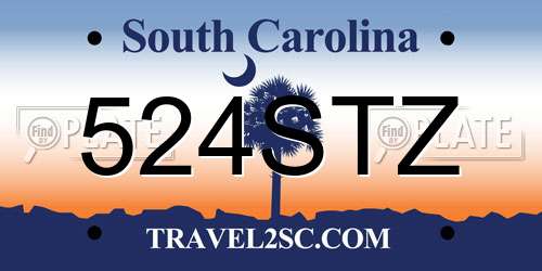 524STZ South Carolina License Plate