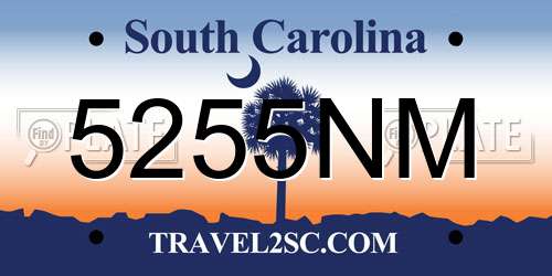 5255NM South Carolina License Plate