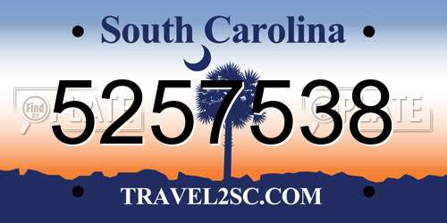 5257538 South Carolina License Plate
