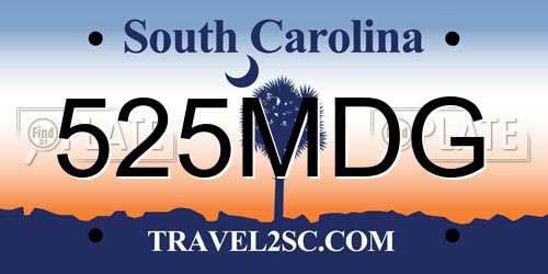 525MDG South Carolina License Plate