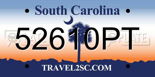 52610PT South Carolina License Plate