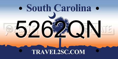 5262QN South Carolina License Plate
