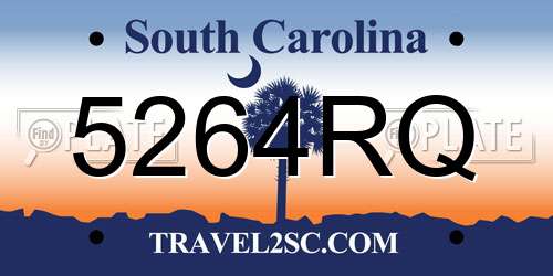 5264RQ South Carolina License Plate
