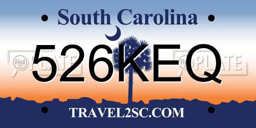 526KEQ South Carolina License Plate