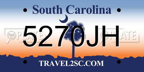 5270JH South Carolina License Plate