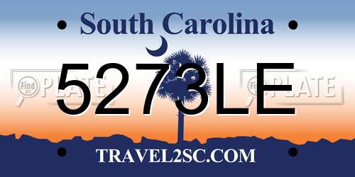 5273LE South Carolina License Plate