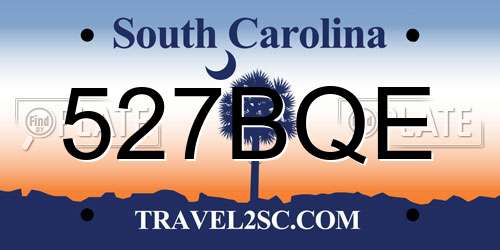527BQE South Carolina License Plate