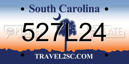 527L24 South Carolina License Plate