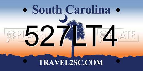 527LT4 South Carolina License Plate