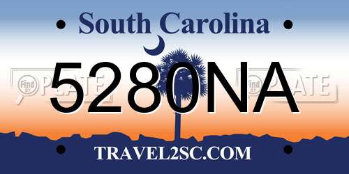 5280NA South Carolina License Plate
