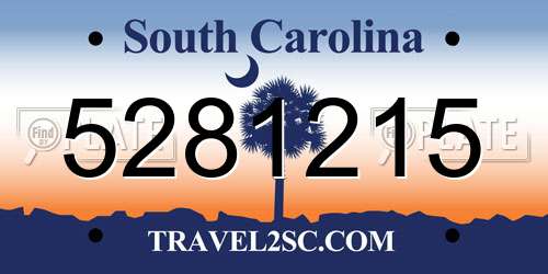 5281215 South Carolina License Plate
