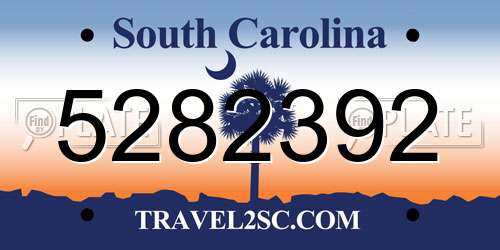 5282392 South Carolina License Plate