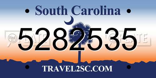 5282535 South Carolina License Plate