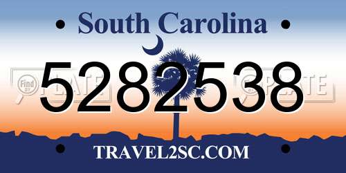 5282538 South Carolina License Plate