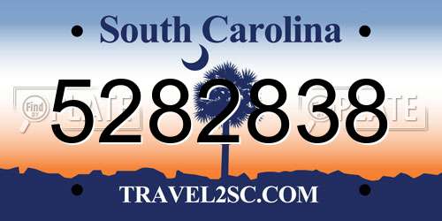 5282838 South Carolina License Plate