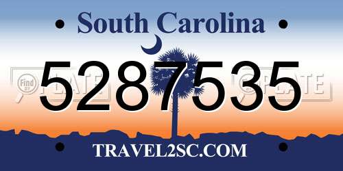 5287535 South Carolina License Plate