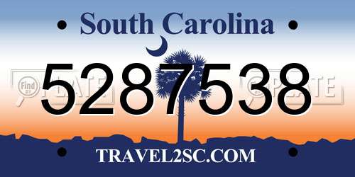 5287538 South Carolina License Plate