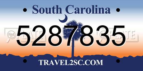 5287835 South Carolina License Plate
