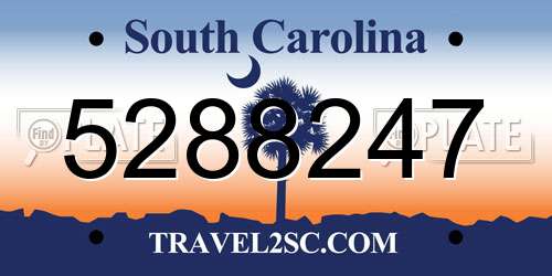 5288247 South Carolina License Plate