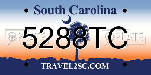 5288TC South Carolina License Plate