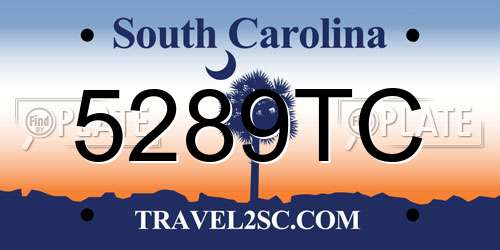 5289TC South Carolina License Plate