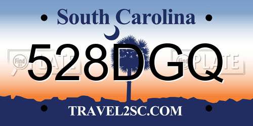 528DGQ South Carolina License Plate
