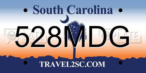 528MDG South Carolina License Plate
