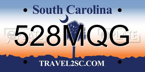 528MQG South Carolina License Plate