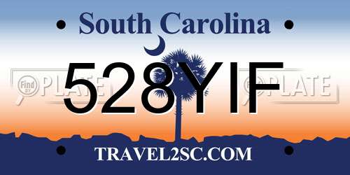 528YIF South Carolina License Plate