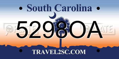 5298OA South Carolina License Plate