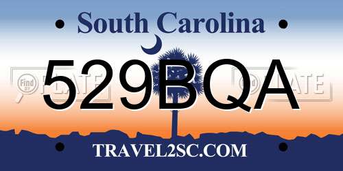 529BQA South Carolina License Plate