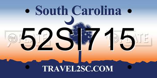 52SI715 South Carolina License Plate