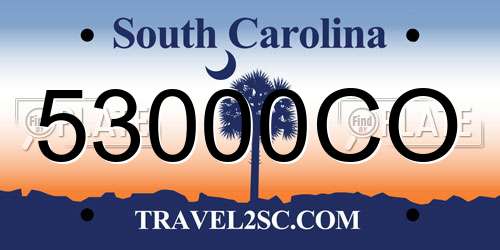 53000CO South Carolina License Plate