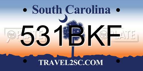 531BKF South Carolina License Plate