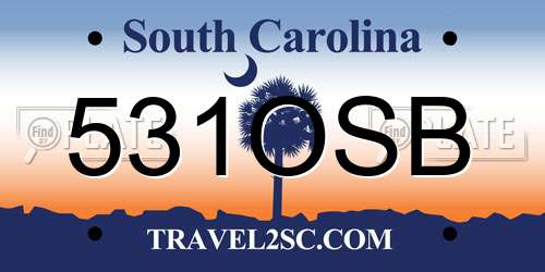 531OSB South Carolina License Plate