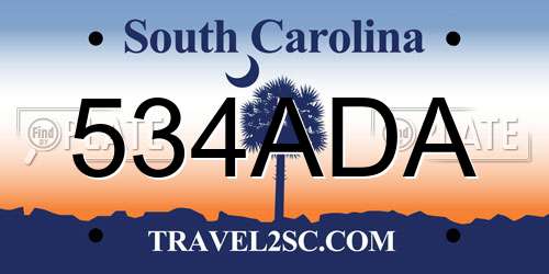 534ADA South Carolina License Plate