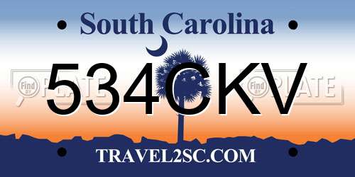 534CKV South Carolina License Plate
