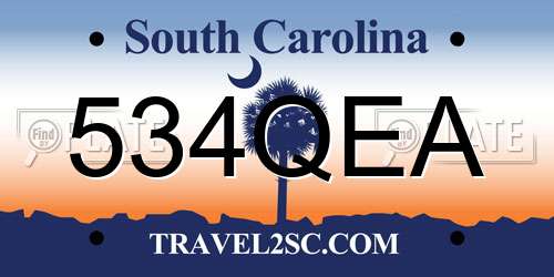 534QEA South Carolina License Plate