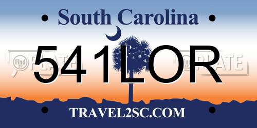 541LOR South Carolina License Plate