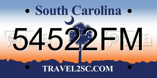 54522FM South Carolina License Plate